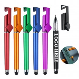 Custom Imprinted 3-In-1 Qr Code Stylus Pen W/Phone Stand