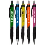 Logo Branded Aruba Plastic Pens w/ Bright Neon Colored Barrel