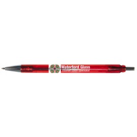 Logo Branded Lusitano Retractable Ballpoint Pen - Red