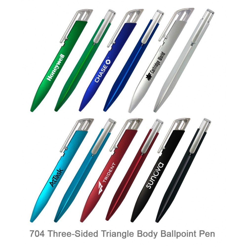 Logo Branded Special Pricing !... Three-Sided Triangle Body Ballpoint Pen Logo Branded Special Pricing !... Three-Sided Triangle Body Ballpoint Pen