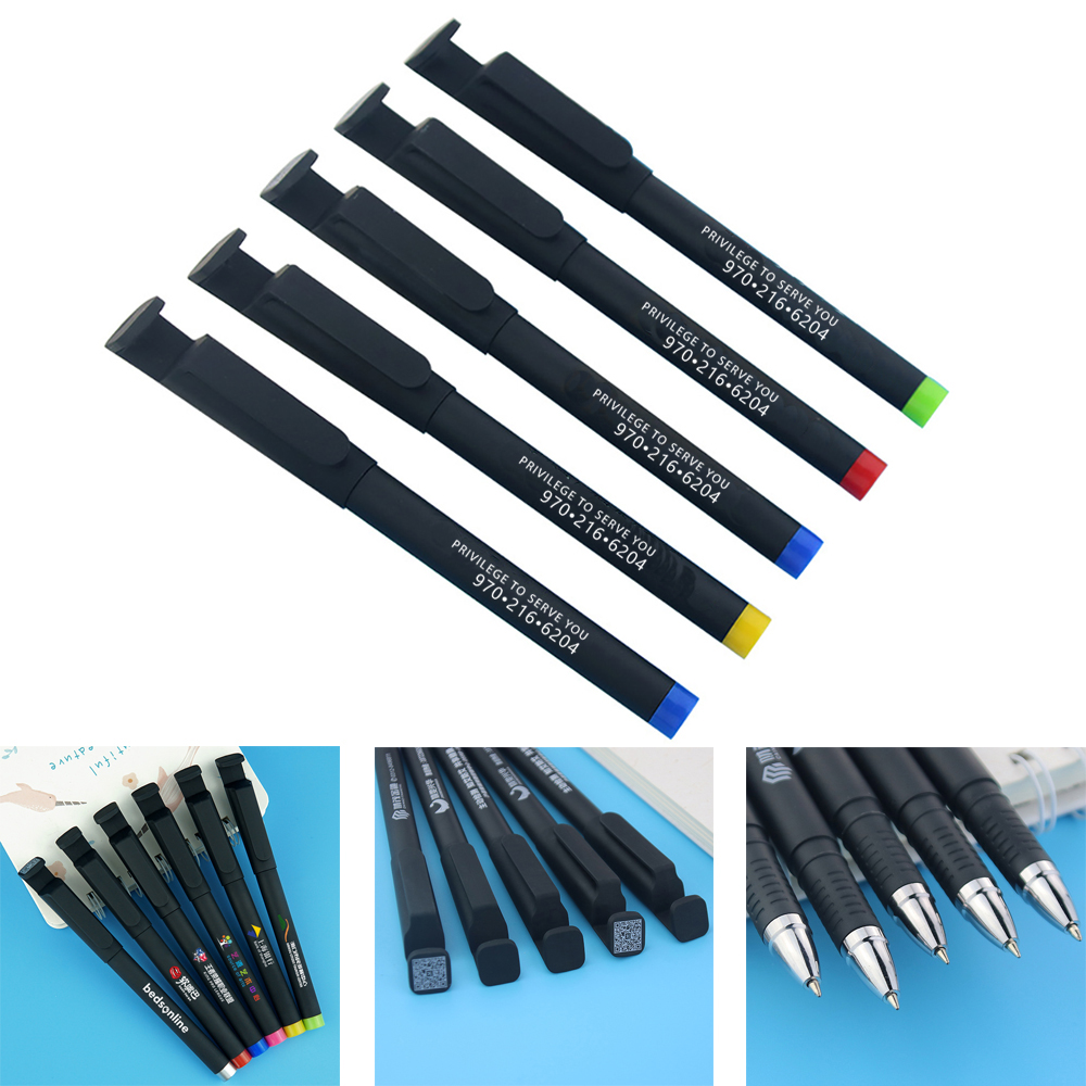 Custom Engraved QR Code Gel Pen w/Phone Stand Custom Engraved QR Code Gel Pen w/Phone Stand