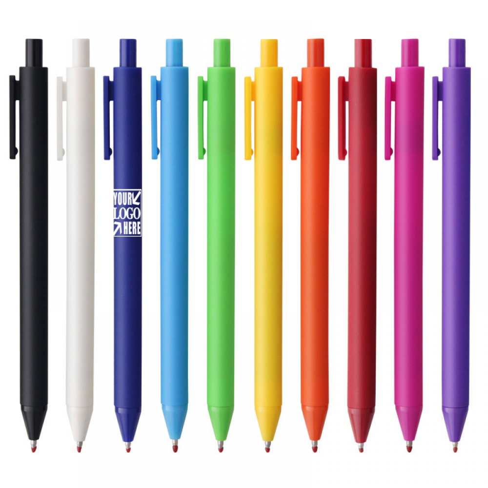 Logo Branded 0.5mm Macaron Retractable Black Ink Gel Pens