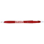 Kontour Retractable Ballpoint Pen (Red/White) Custom Engraved