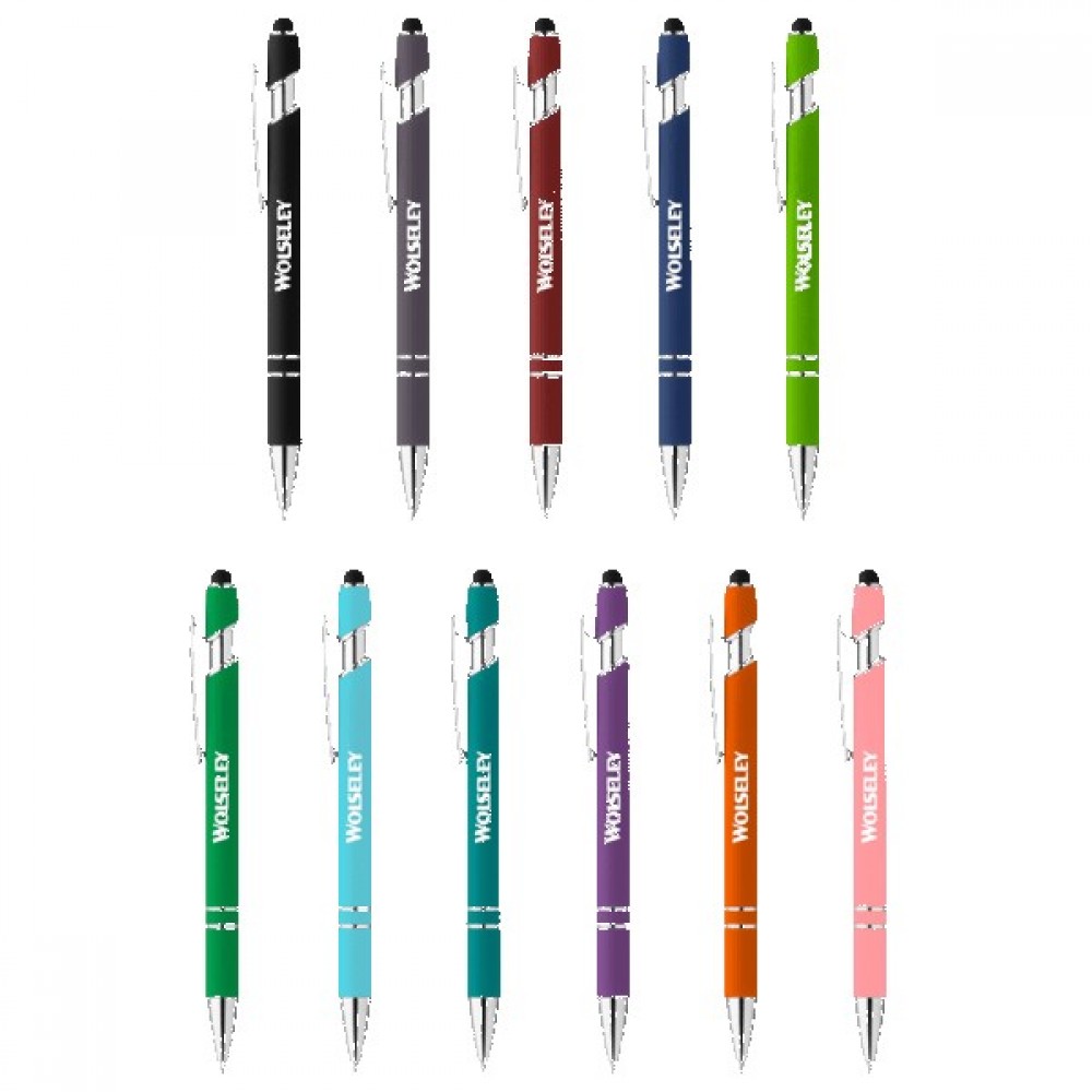 Custom Engraved Athens Soft Touch Metal Ballpoint Pen
