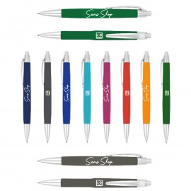 Logo Branded Comfort Grip Executive Ballpoint Pen - 1.0mm Black Ink