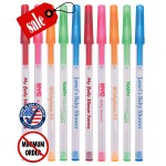 Custom Engraved Closeout Certified USA Made Frosted Colored Stick Promo Pen - No Minimum