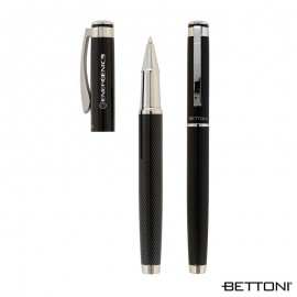 Bettoni Lazio Recycled Brass Cap-Off Rollerball Pen Logo Branded