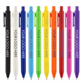 Logo Branded Soft Rubberized Touch Retractable Gel Pen