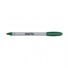 Paper Mate Sport RT Silver Barrel - Black Ink - Green Logo Branded