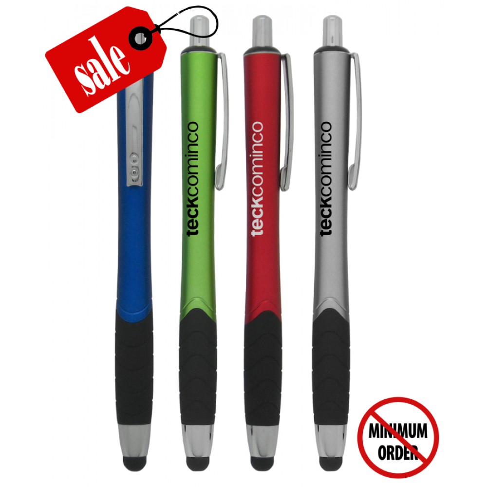 Custom Engraved Closeout - Cylindrical - Stylus Clicker Pen - 755
