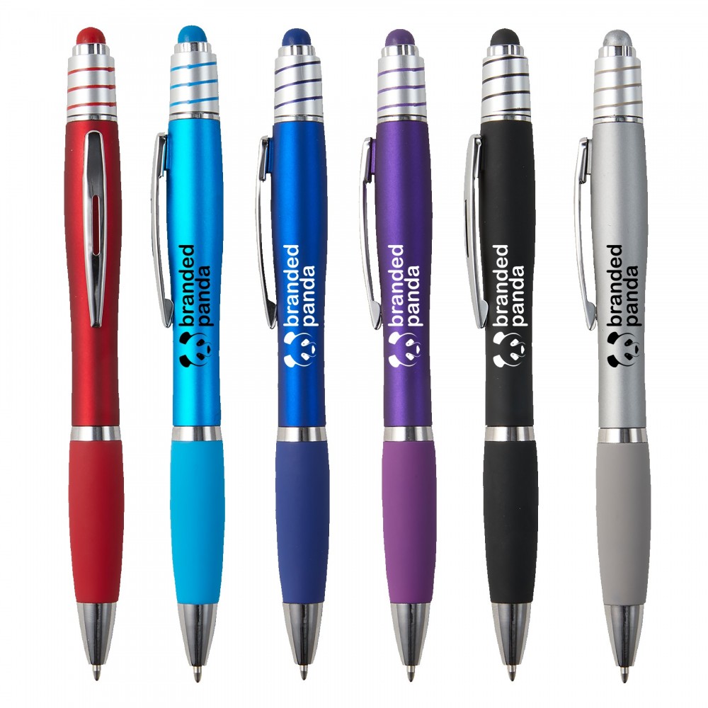 Fullerton Velvet Touch MGC Spin Top Stylus Pen Logo Branded