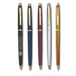 Logo Branded Lodger Twist Action Pen w/ Gold Accents