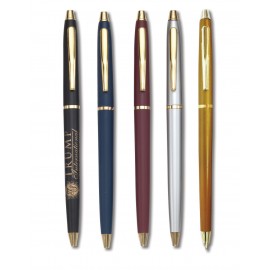 Logo Branded Lodger Twist Pen - Gold Accents