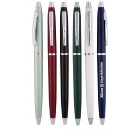 Custom Imprinted The Beacon Twist Pen - Silver Trim