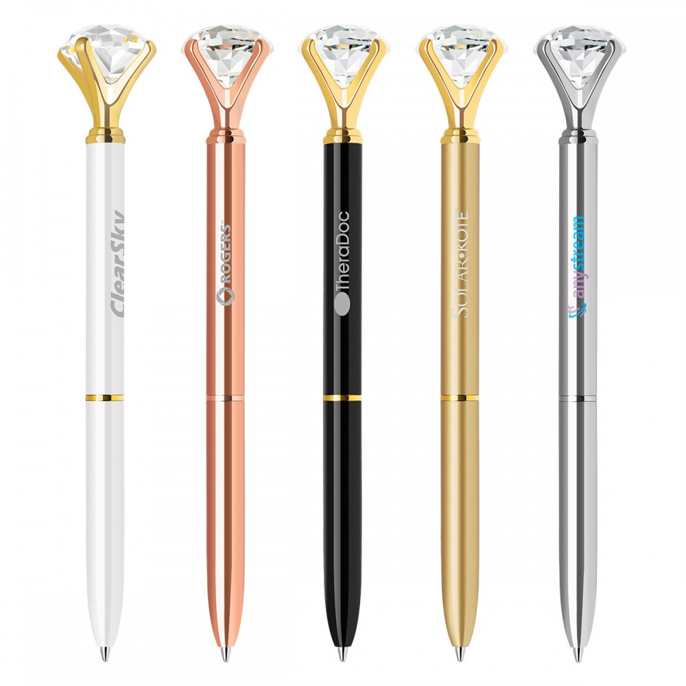 Diamond-III Crystal Top Pens Logo Branded