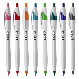 Click Action Plastic Ballpoint Pen Logo Branded