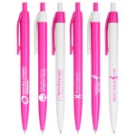 Custom Engraved Breast Cancer Awareness Pink Click Pens