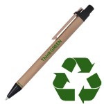 Logo Branded Original Eco Friendly Recycled Paper Pen w/ Black Trim