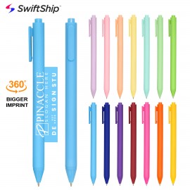 Logo Branded Large Imprint Colorful Plastic Ballpoint Pen