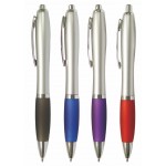 Curvy Plastic Click Ballpoint Pen Custom Engraved