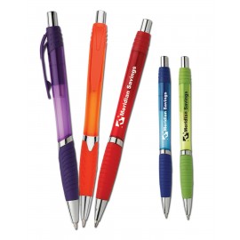 Logo Branded Snazzy Trans Ballpoint Pen