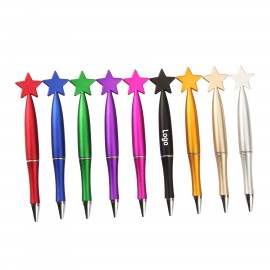 Custom Imprinted Plastic Rotary Star Ballpoint Pen  Custom Imprinted Plastic Rotary Star Ballpoint Pen