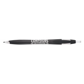 Custom Engraved Kontour Retractable Ballpoint Pen (Black/White)