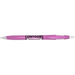 Kontour Retractable Ballpoint Pen (Pink/White) Custom Engraved