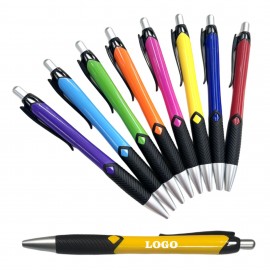 Plastic Ballpoint Pen With Rubber Sleeve Logo Branded  Plastic Ballpoint Pen With Rubber Sleeve Logo Branded