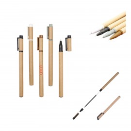 Custom Imprinted Eco Friendly Craft Paper Barrel Pen