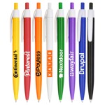 Lincoln Colored Barrels with White Trim Click Pen Logo Branded