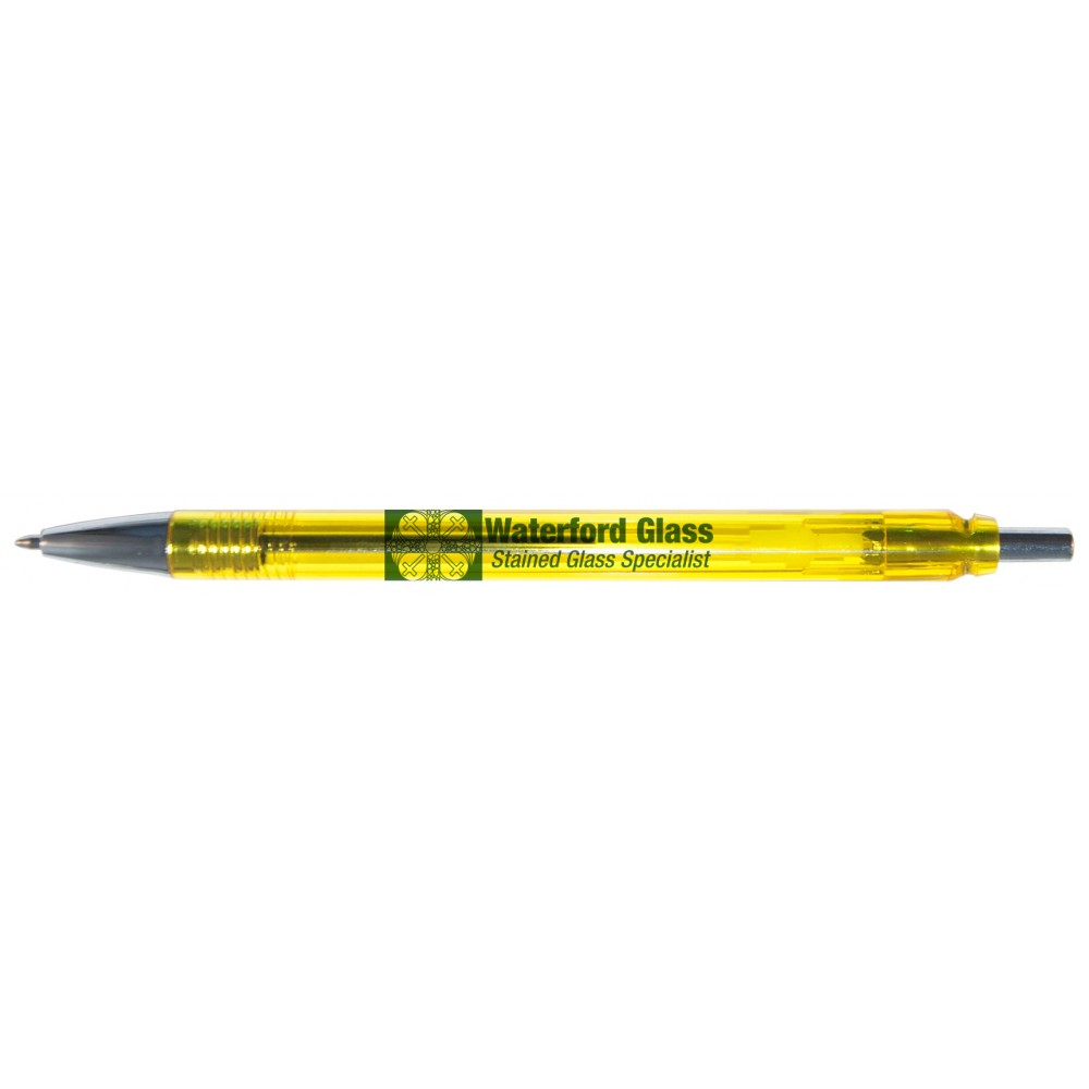 Lusitano Retractable Ballpoint Pen - Yellow Custom Imprinted