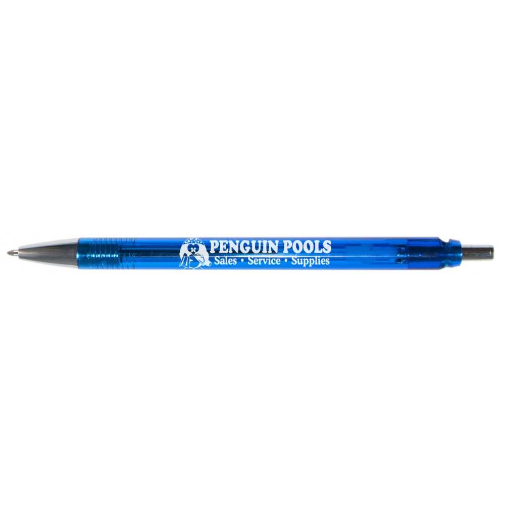 Custom Imprinted Lusitano Retractable Ballpoint Pen - Dark Blue Custom Imprinted Lusitano Retractable Ballpoint Pen - Dark Blue