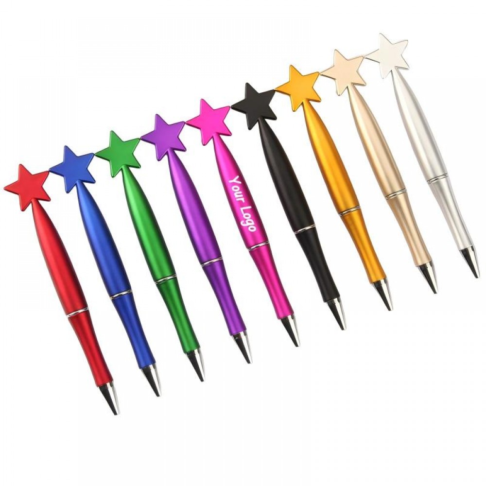 Creative Star-Shaped Ballpoint Pen w/Black Ink Custom Engraved