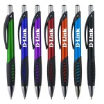 Matte Metallic Retractable Pen w/Chrome Trim Custom Engraved