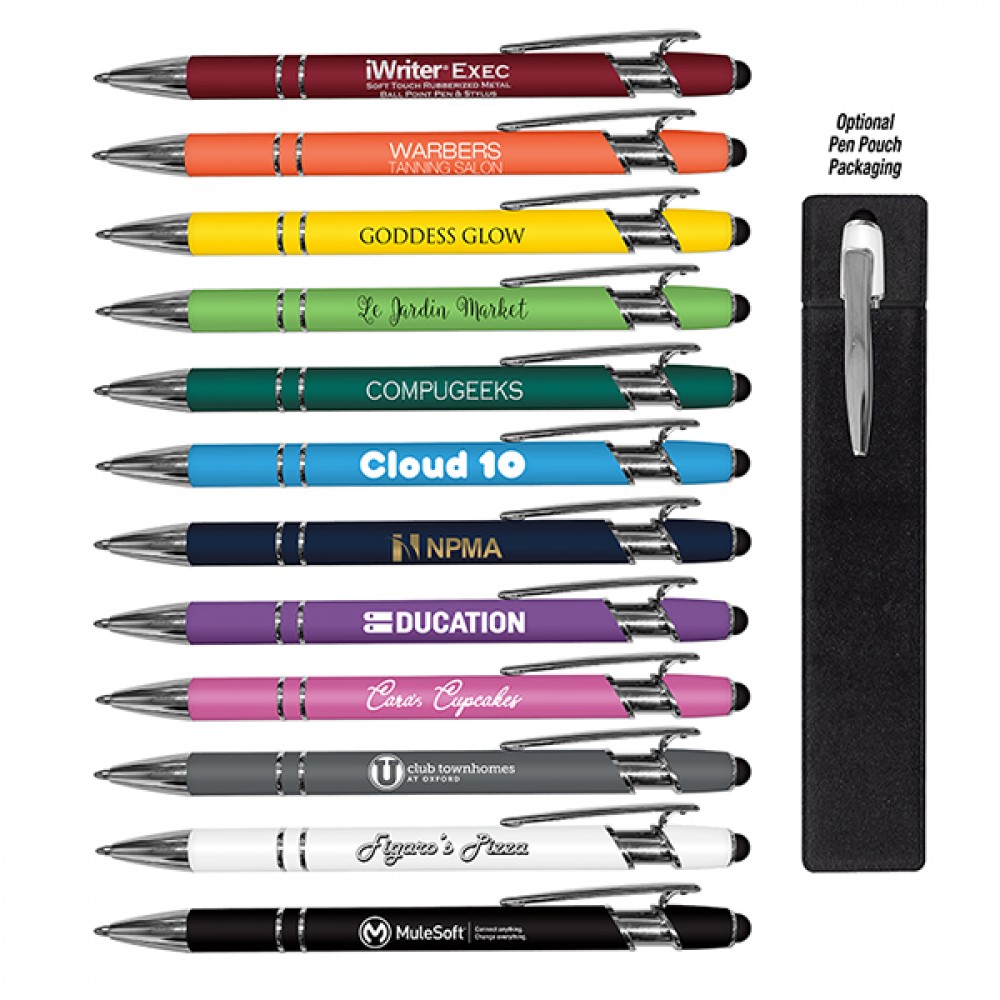 Logo Branded Liqui-Mark iWriter Exec - Stylus & Soft Touch Rubberized Metal Ballpoint Pen (Black Ink) Logo Branded Liqui-Mark iWriter Exec - Stylus & Soft Touch Rubberized Metal Ballpoint Pen (Black Ink)