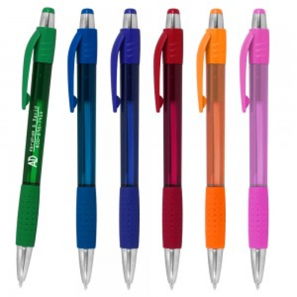 Custom Imprinted Color Top Translucent Pens Custom Imprinted Color Top Translucent Pens