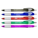 Liqui-Mark Silhouette Translucent Retractable Ballpoint Pen w/Clear Rubber Grip Custom Imprinted