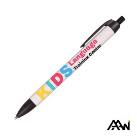 Custom Imprinted Widebody Pen Vividprint Barrel - Matte Colored Accent
