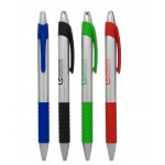 Union Printed Silver "Architecture" Pen with Colored Rubber Grip Section Custom Engraved