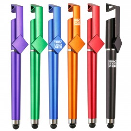 Logo Branded Phone Holder QR Code Stylus Gel Pen