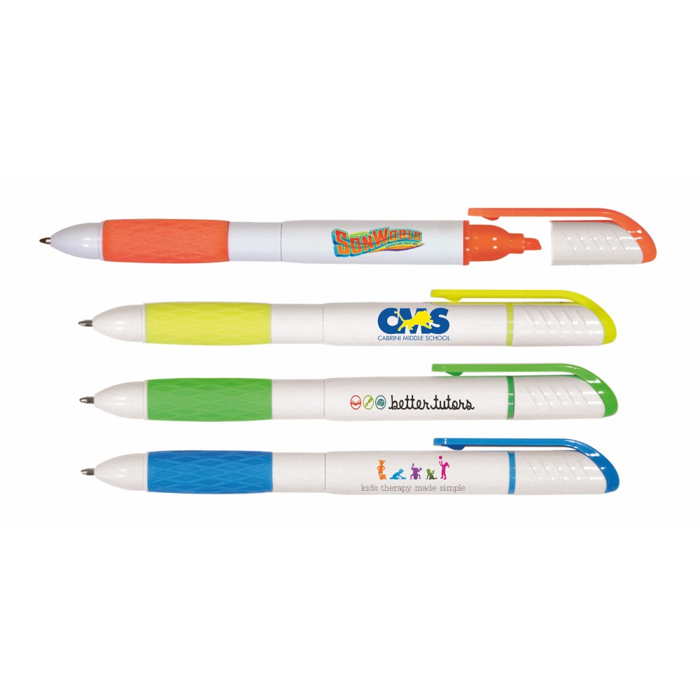 2-in-1 Full Color Digital Pen/Highlighter Combo Custom Imprinted
