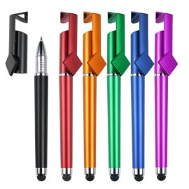 Custom Engraved Stylus Ballpoint Pen with Phone Stand