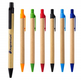 Eco-Friendly Recyclable Kraft Paper Ballpoint Pen Logo Branded