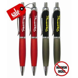 Closeout - Stately - Retractable Pen with Grip Logo Branded