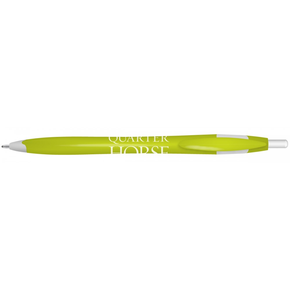 Custom Imprinted Quarter Ballpoint Pen w/Spring Green Barrel/White Trim Custom Imprinted Quarter Ballpoint Pen w/Spring Green Barrel/White Trim