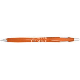 Quarter Ballpoint Pen w/Orange Barrel/White Trim Custom Imprinted