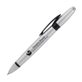 Logo Branded Playa Click-Action Pen - Black