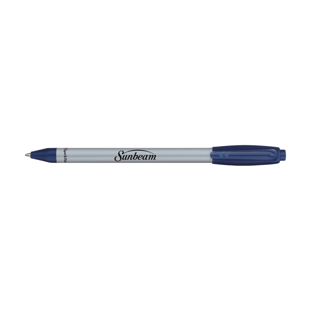 Logo Branded Paper Mate Sport RT Silver Barrel - Blue Ink - Navy