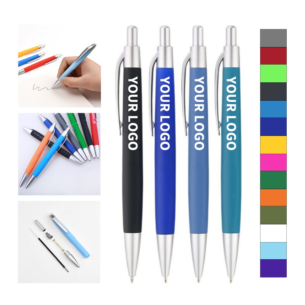 Custom Engraved Flat Grip Ballpoint Pen 0.5 Millimeter Refill